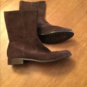 Calvin Klein Brown Suede Booties